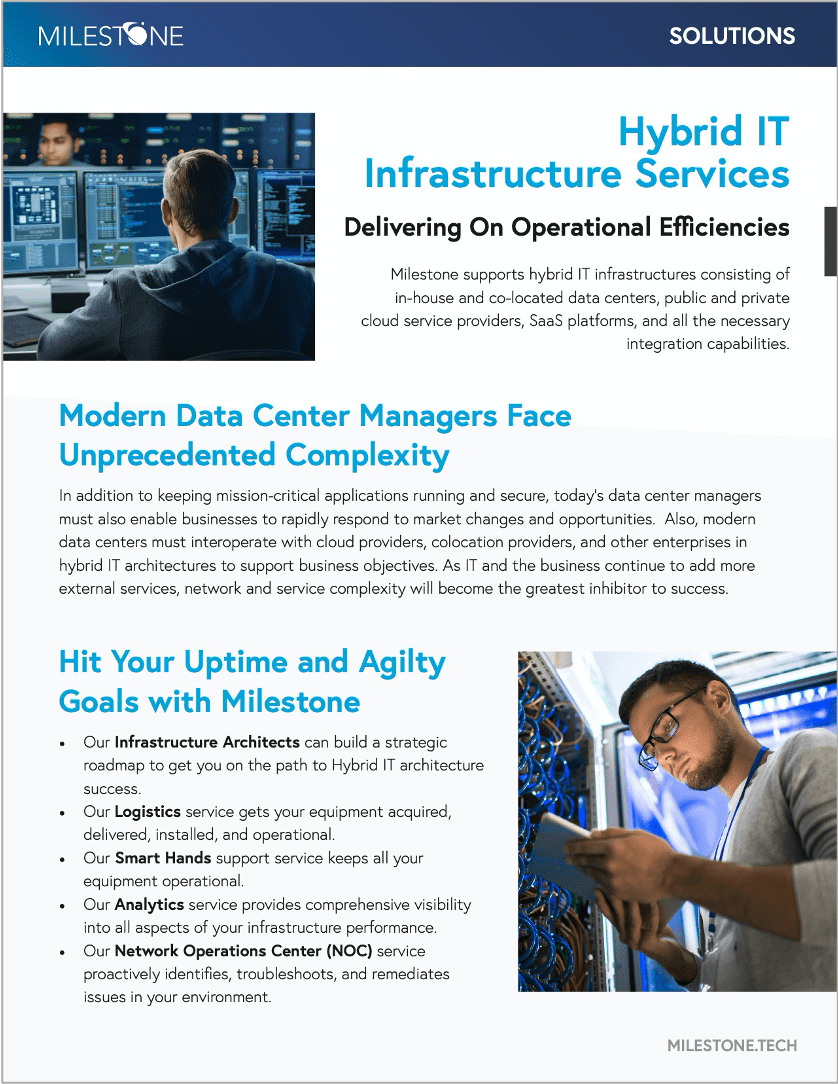 Infrastructure Services Data Sheet