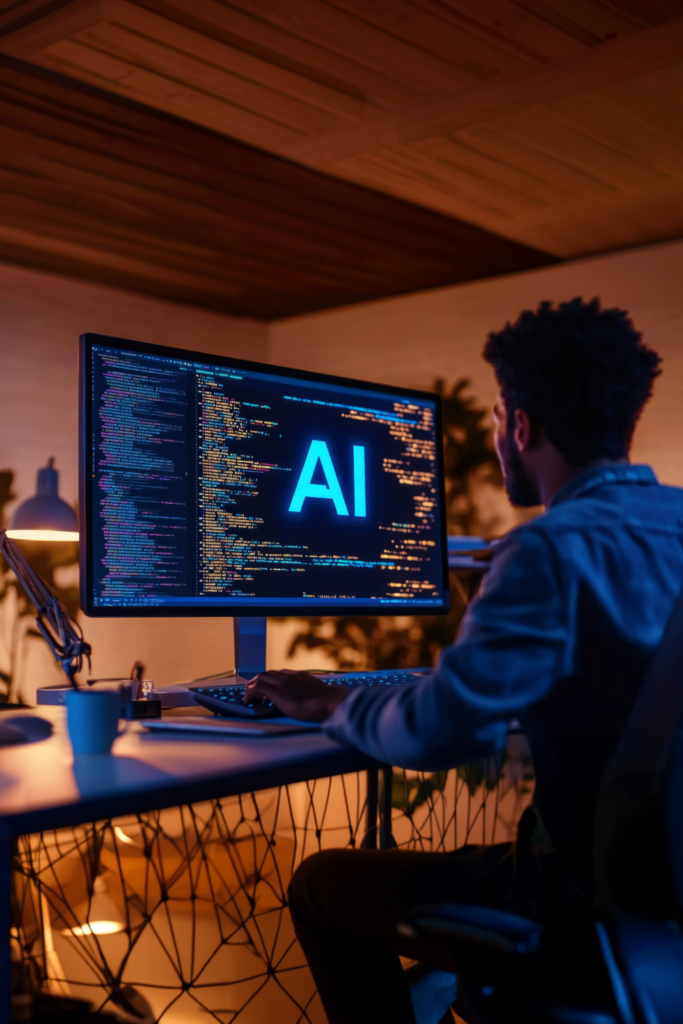 Tech Person Working With AI Agents